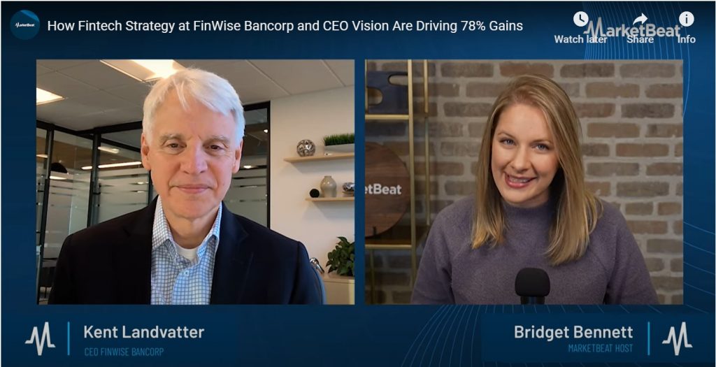 Kent Landvatter FinWise CEO and Bridget Bennet Marketwatch Host